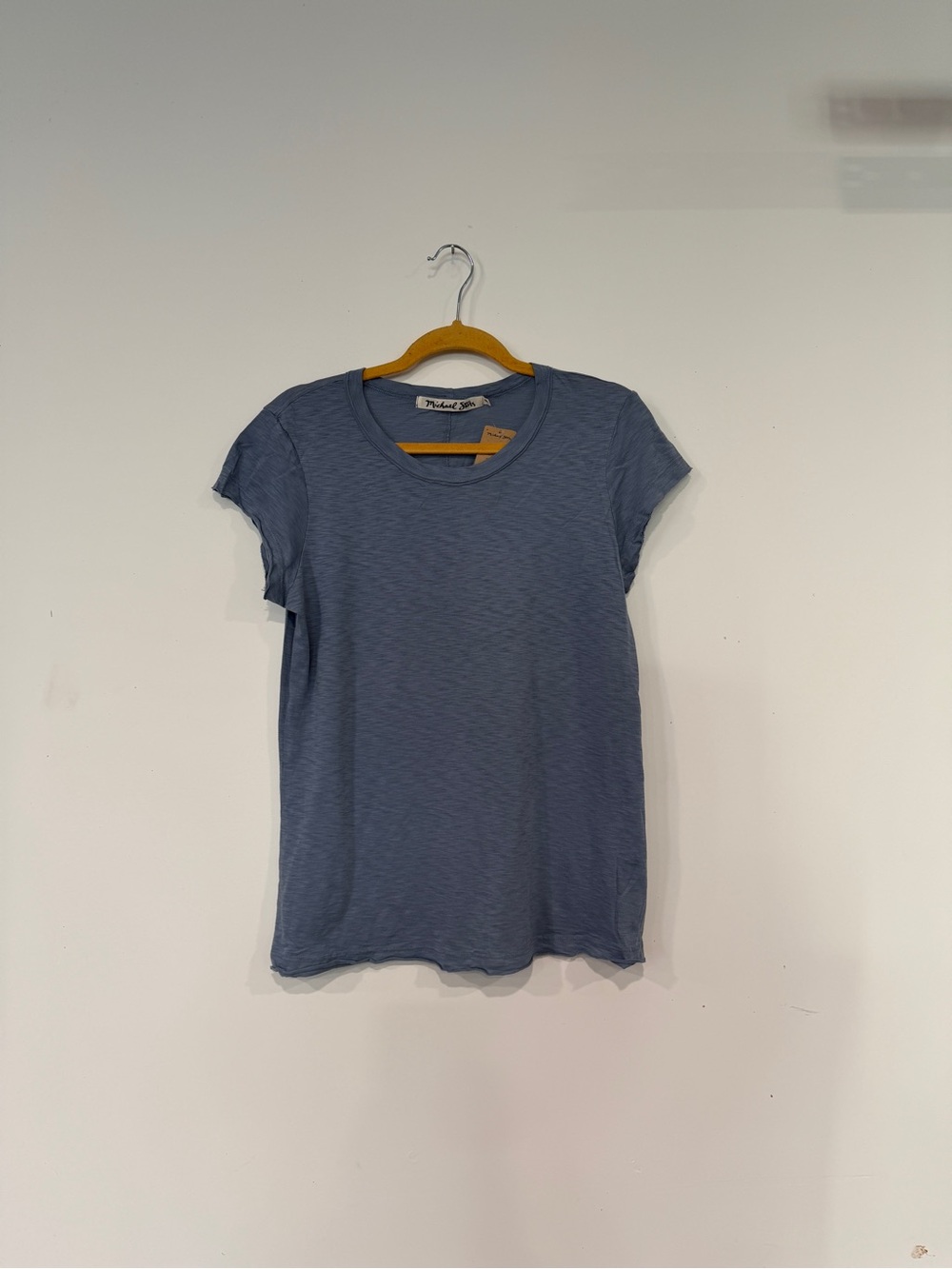 Michael Stars Trudy Slate Blue Short-Sleeve Crew Tee- one size